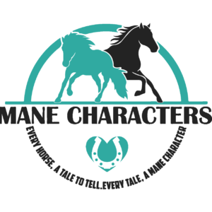 Mane Characters High Resolution Round Logo 2 Black Text